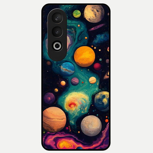  Cosmic Planet Journey Glass Case For Oneplus Nord CE4 back cover – full design glossy printed glass finish