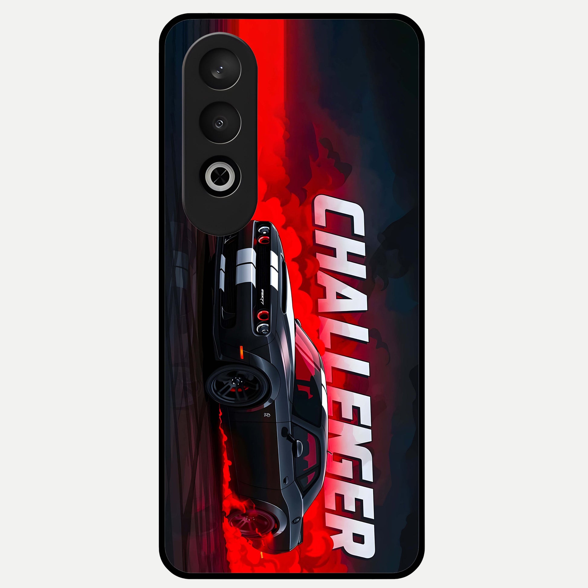  Crimson Challenger Fury Glass Case For Oneplus Nord CE4 back cover – full design glossy printed glass finish