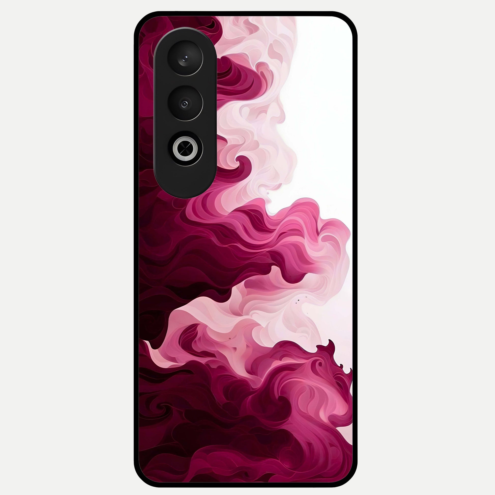  Crimson Wave Flow Glass Case For Oneplus Nord CE4 back cover – full design glossy printed glass finish