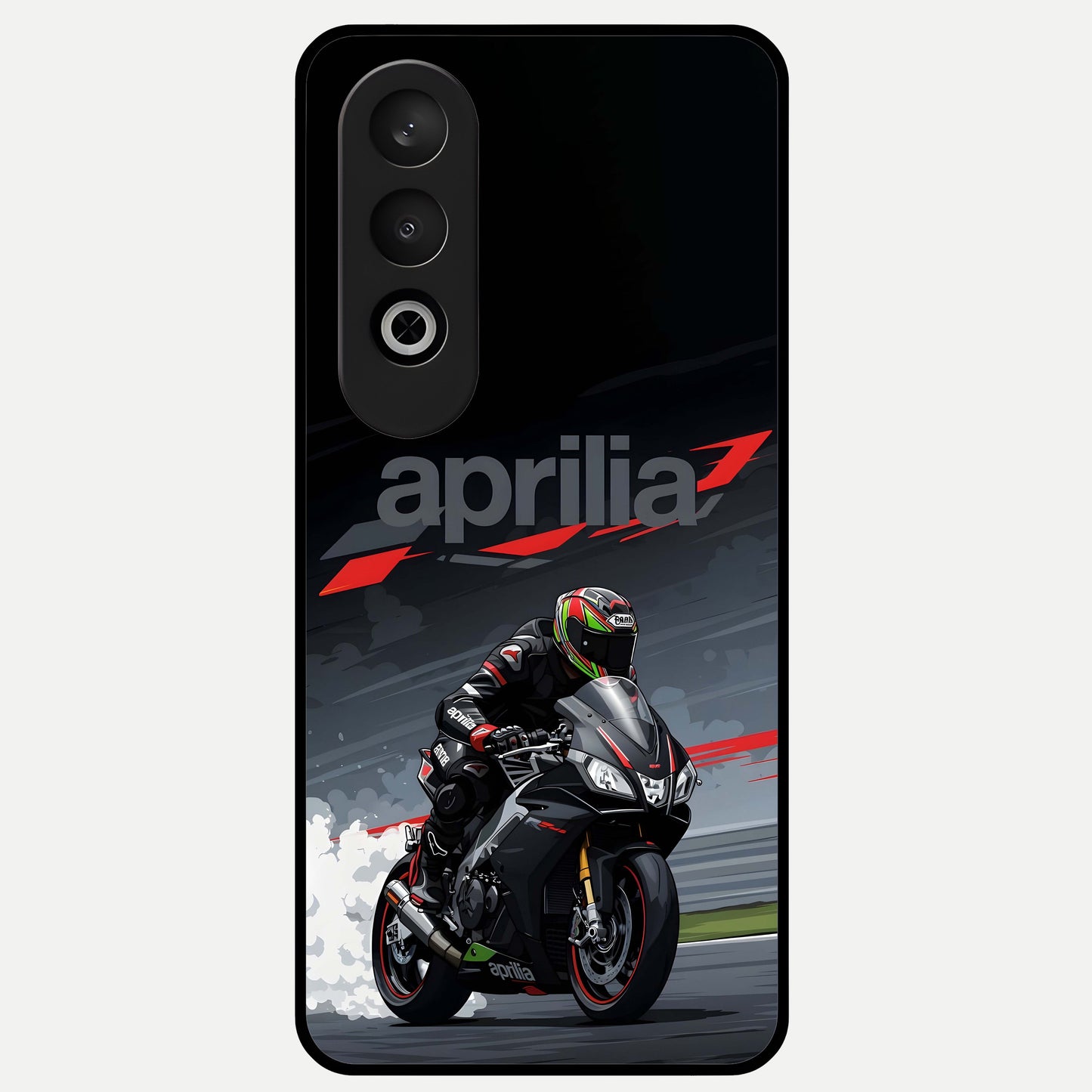  Dark Aprilla Glass Case For Oneplus Nord CE4 back cover – full design glossy printed glass finish