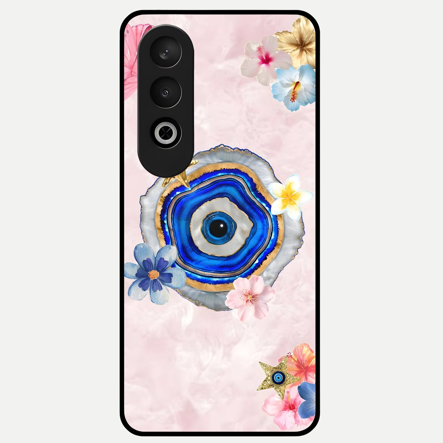  Divine Aura Bloom Glass Case For Oneplus Nord CE4 back cover – full design glossy printed glass finish
