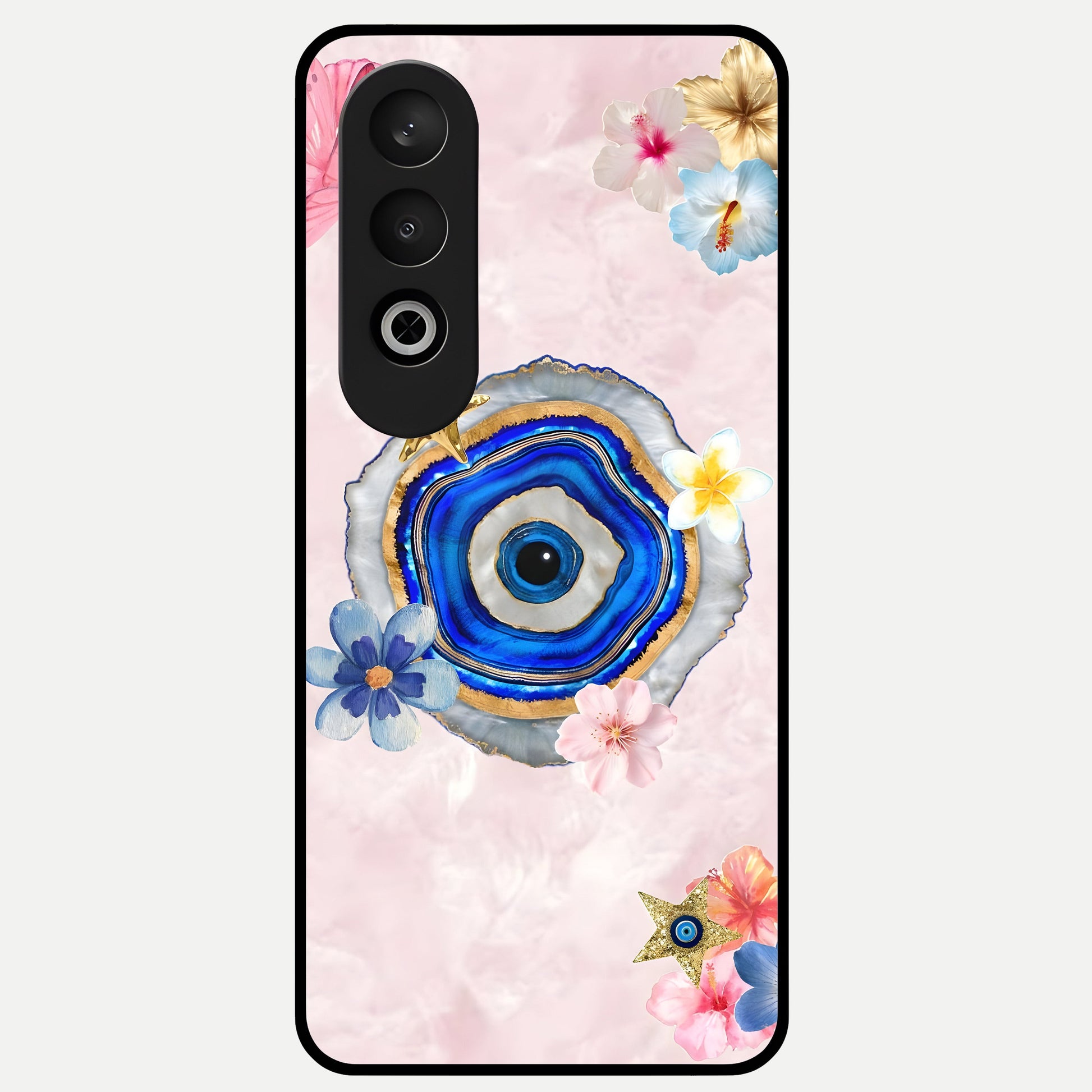  Divine Aura Bloom Glass Case For Oneplus Nord CE4 back cover – full design glossy printed glass finish