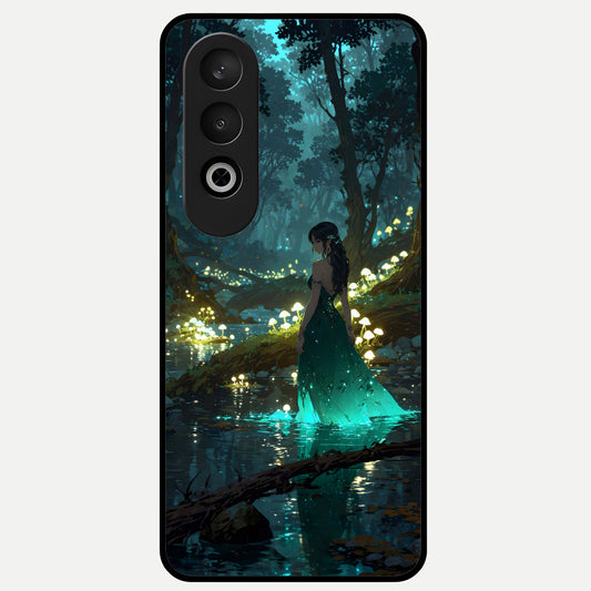  Enchanted Forest Glow Glass Case For Oneplus Nord CE4 back cover – full design glossy printed glass finish