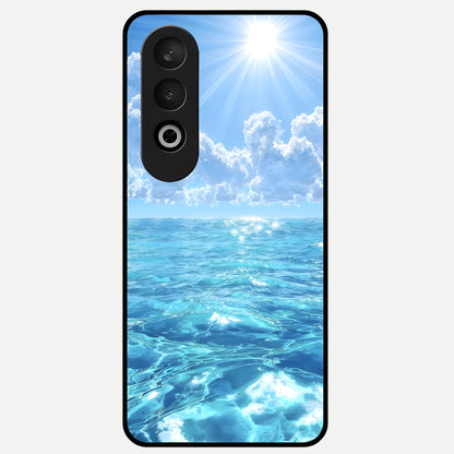  Endless Ocean Horizon Glass Case For Oneplus Nord CE4 back cover – full design glossy printed glass finish