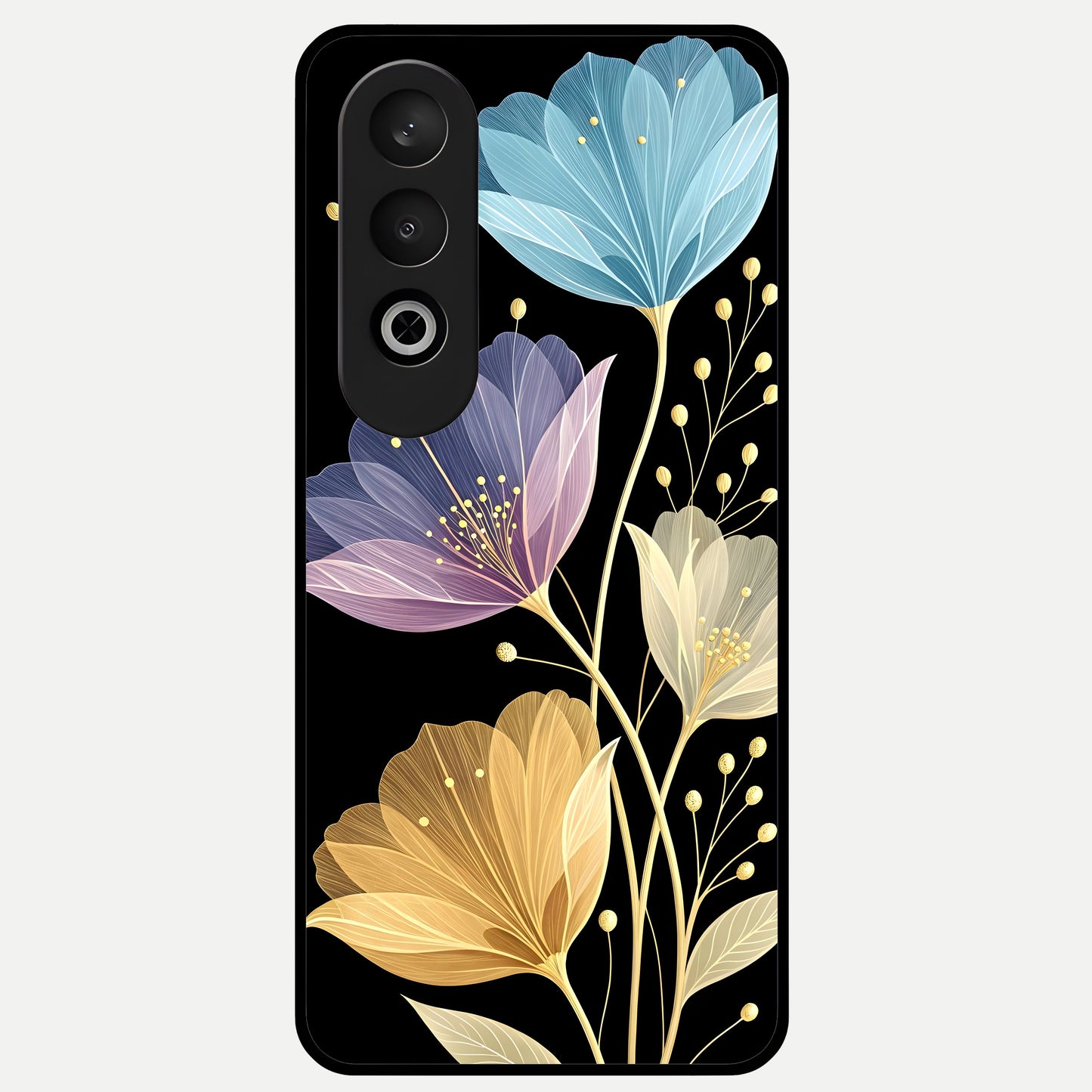  Flower Bloom Glow Glass Case For Oneplus Nord CE4 back cover – full design glossy printed glass finish