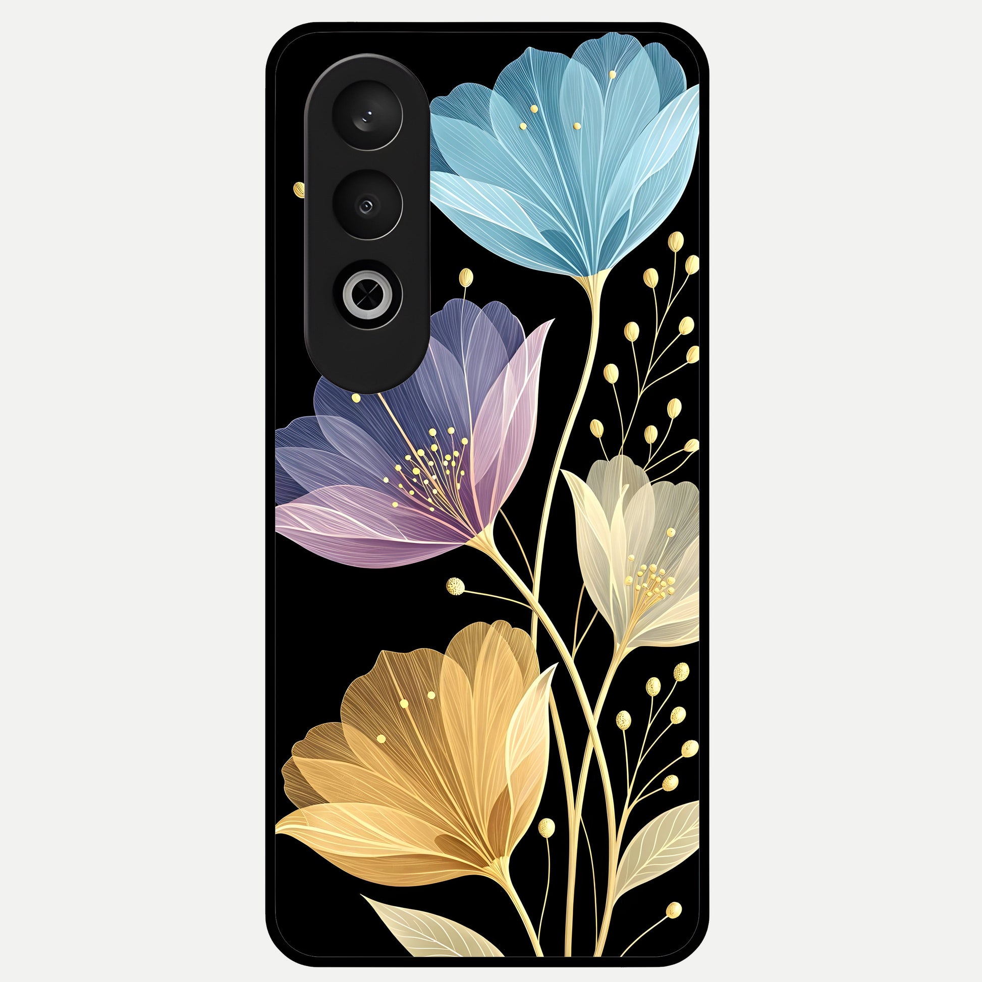  Flower Bloom Glow Glass Case For Oneplus Nord CE4 back cover – full design glossy printed glass finish