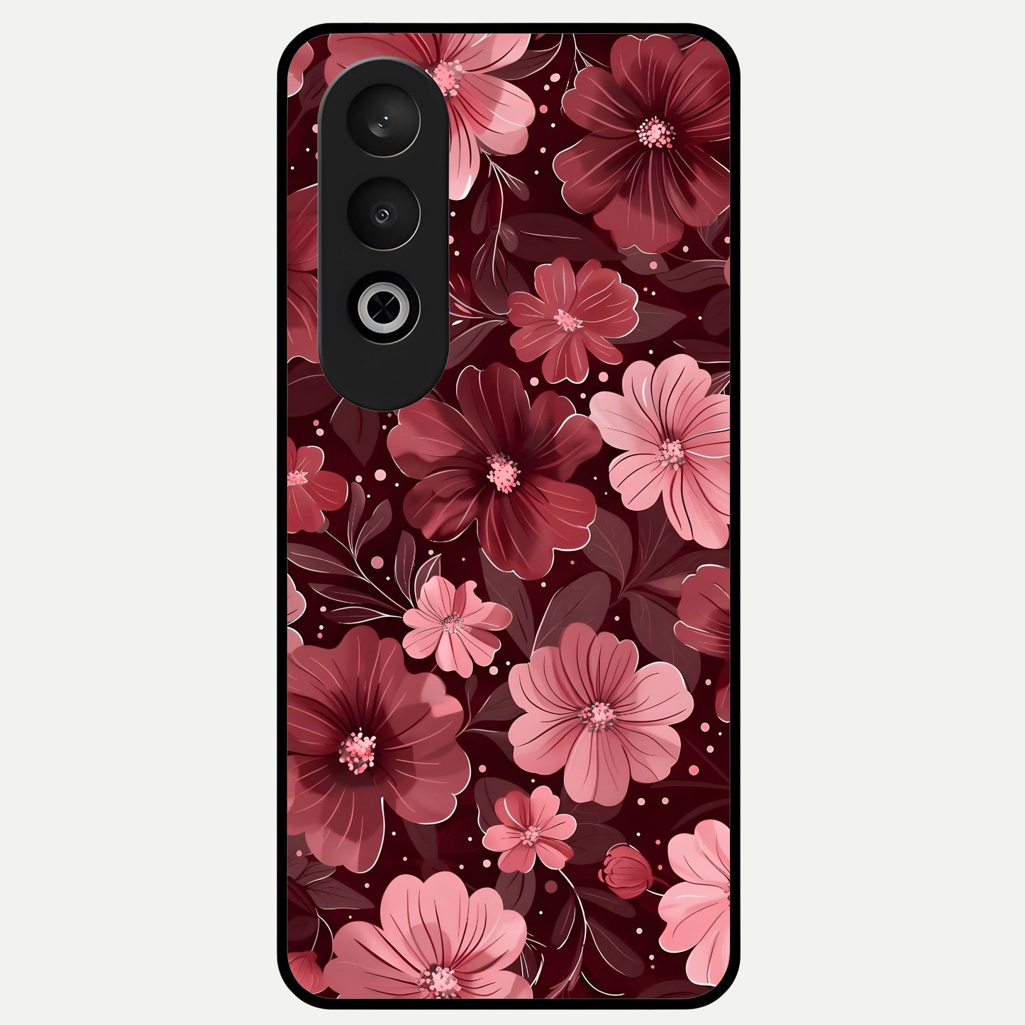  Flower Blush Bloom Glass Case For Oneplus Nord CE4 back cover – full design glossy printed glass finish