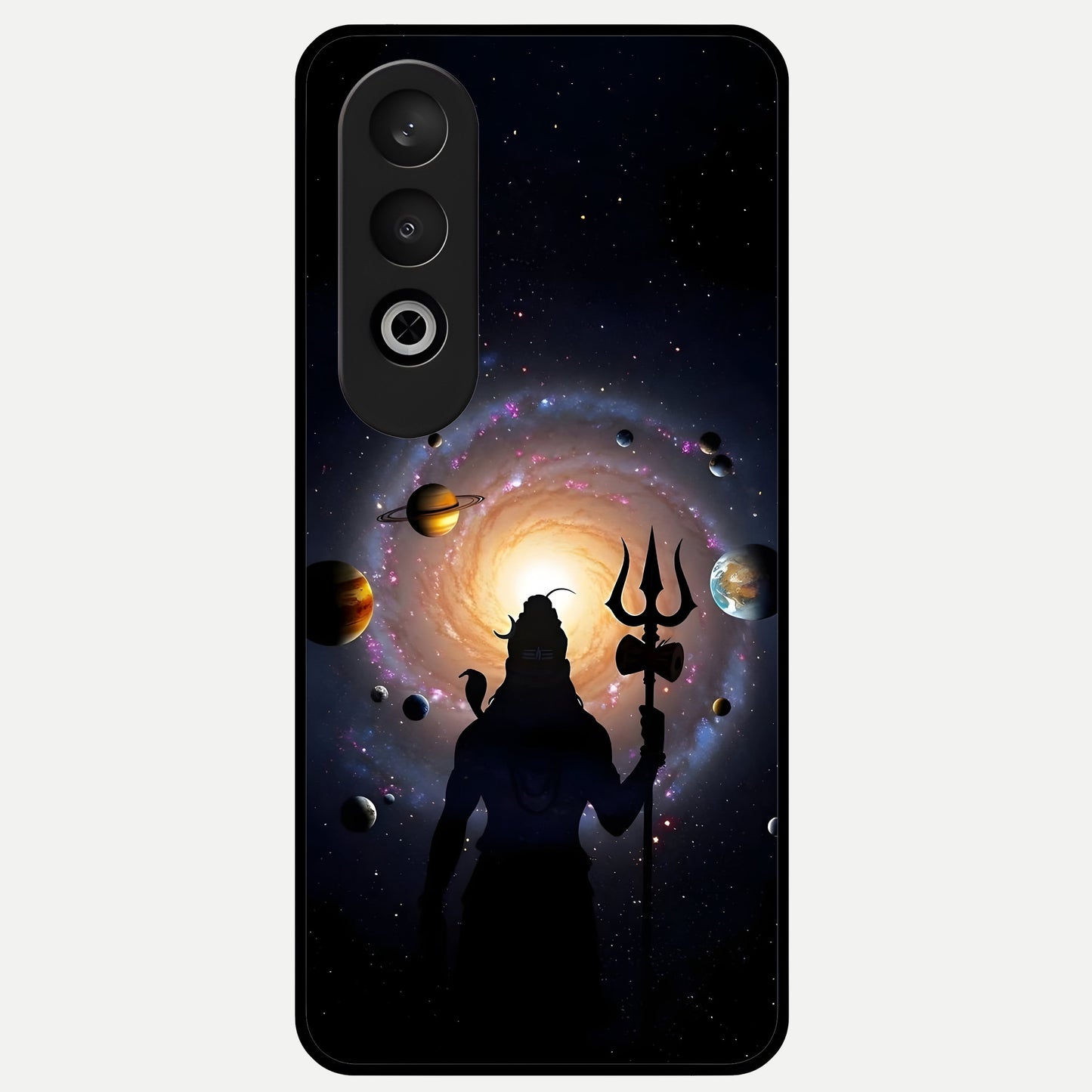  Galactic Shiva Vision Glass Case For Oneplus Nord CE4 back cover – full design glossy printed glass finish
