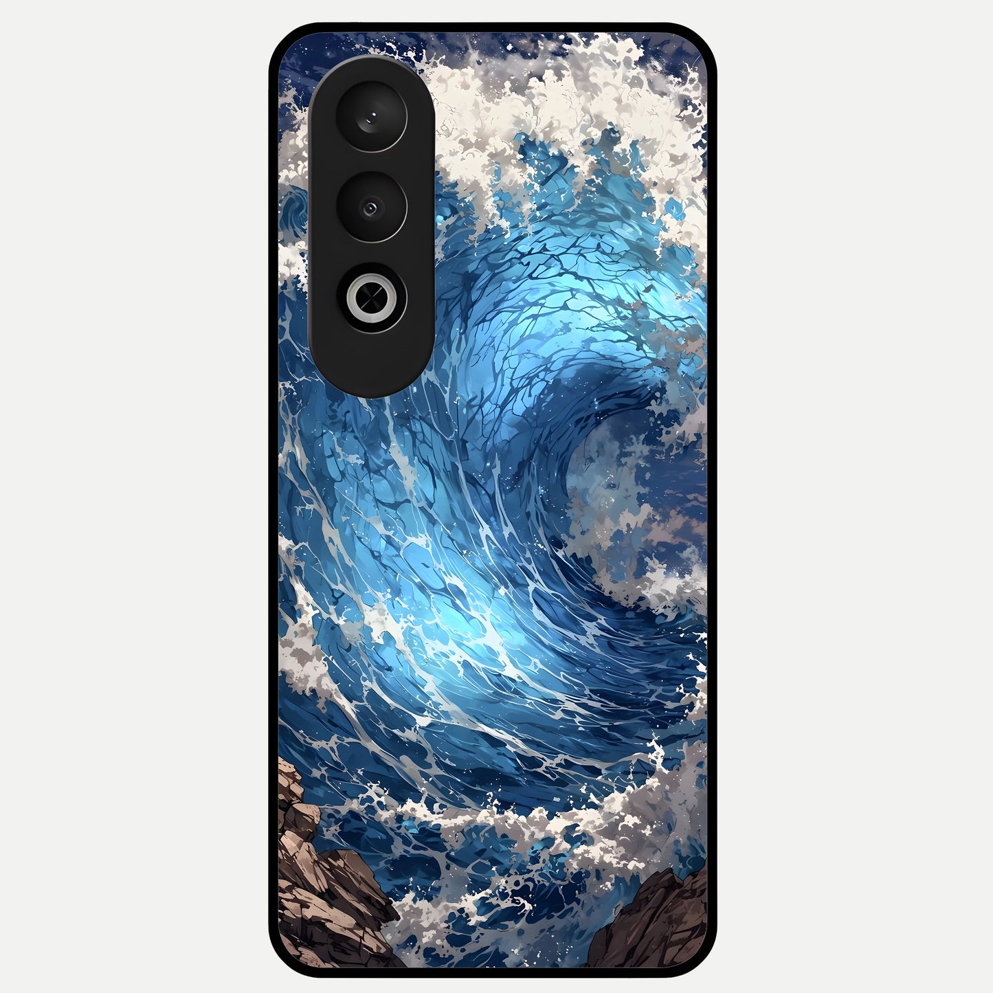  Giant Ocean Wave Glass Case For Oneplus Nord CE4 back cover – full design glossy printed glass finish