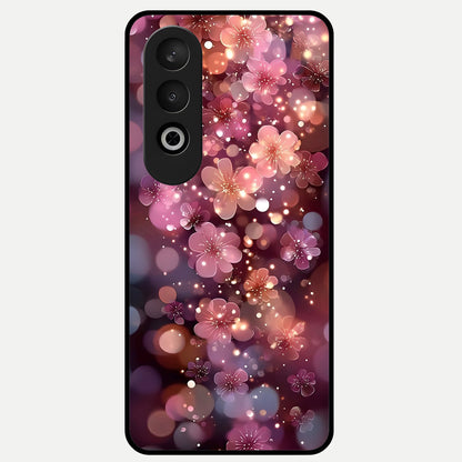  Glowing Petal Bliss Glass Case For Oneplus Nord CE4 back cover – full design glossy printed glass finish