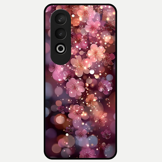  Glowing Petal Bliss Glass Case For Oneplus Nord CE4 back cover – full design glossy printed glass finish