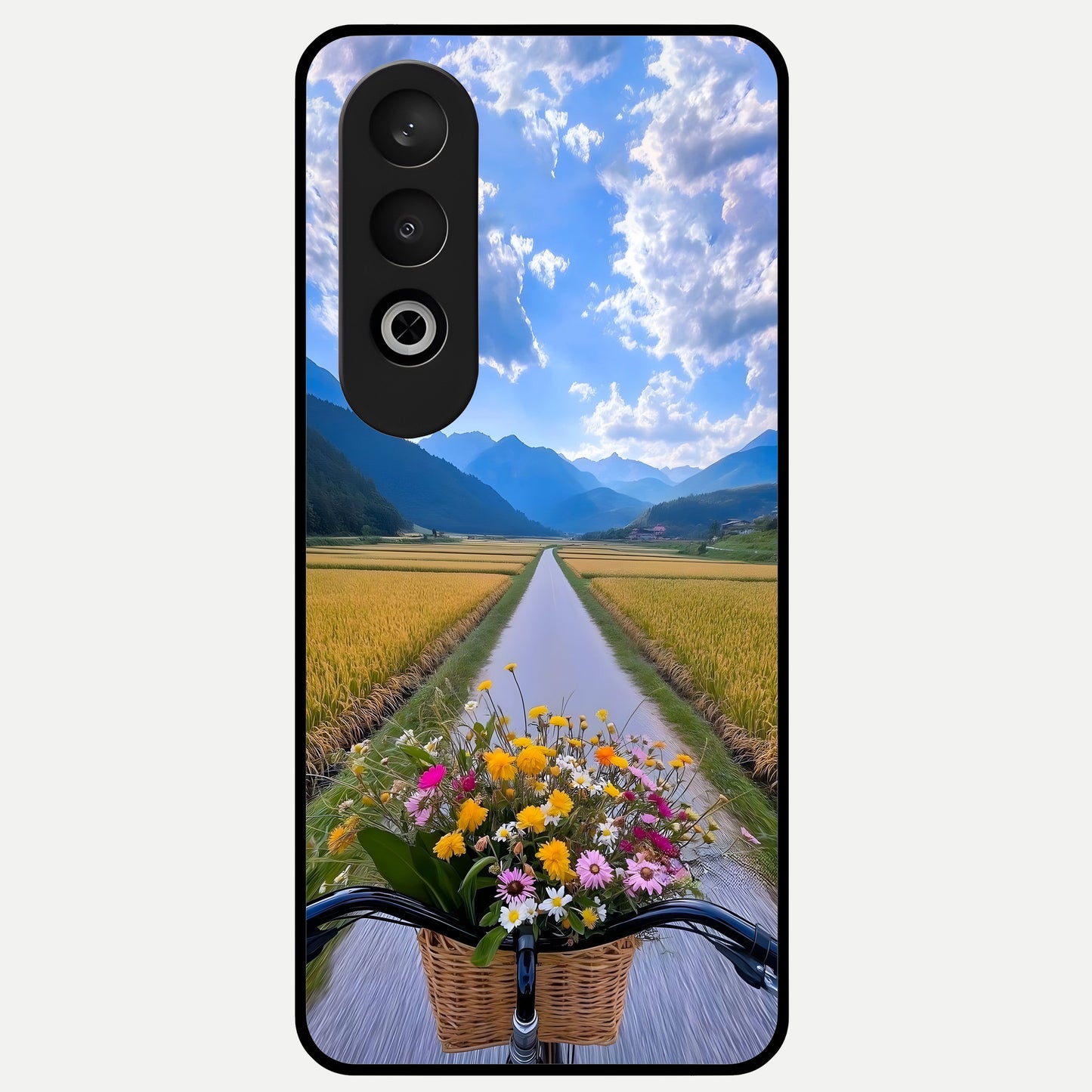 Golden Field Journey Glass Case For Oneplus Nord CE4 back cover – full design glossy printed glass finish