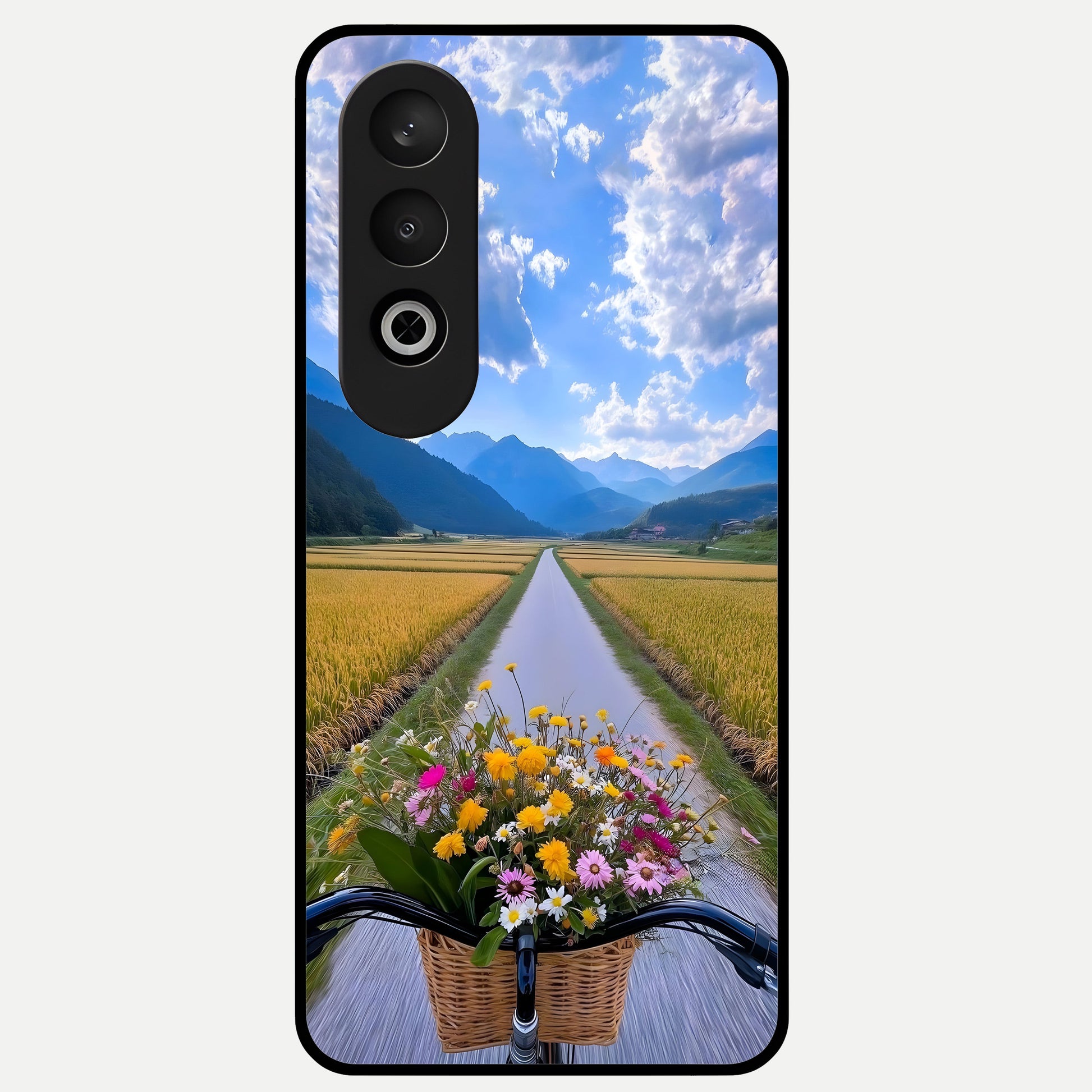  Golden Field Journey Glass Case For Oneplus Nord CE4 back cover – full design glossy printed glass finish