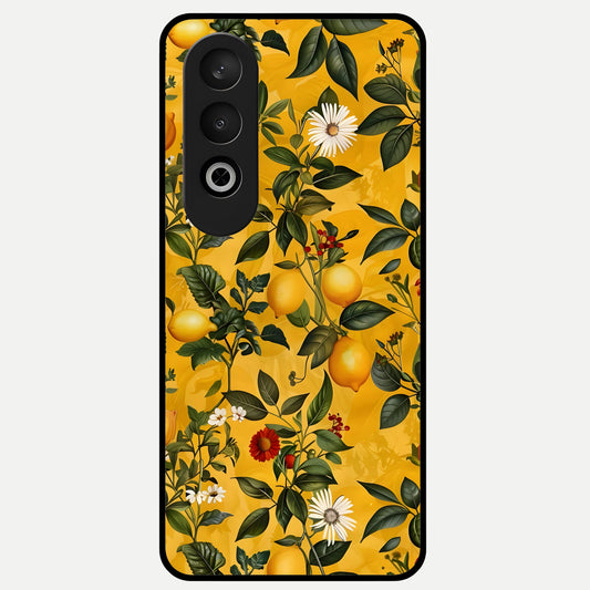  Golden Lemon Field Glass Case For Oneplus Nord CE4 back cover – full design glossy printed glass finish