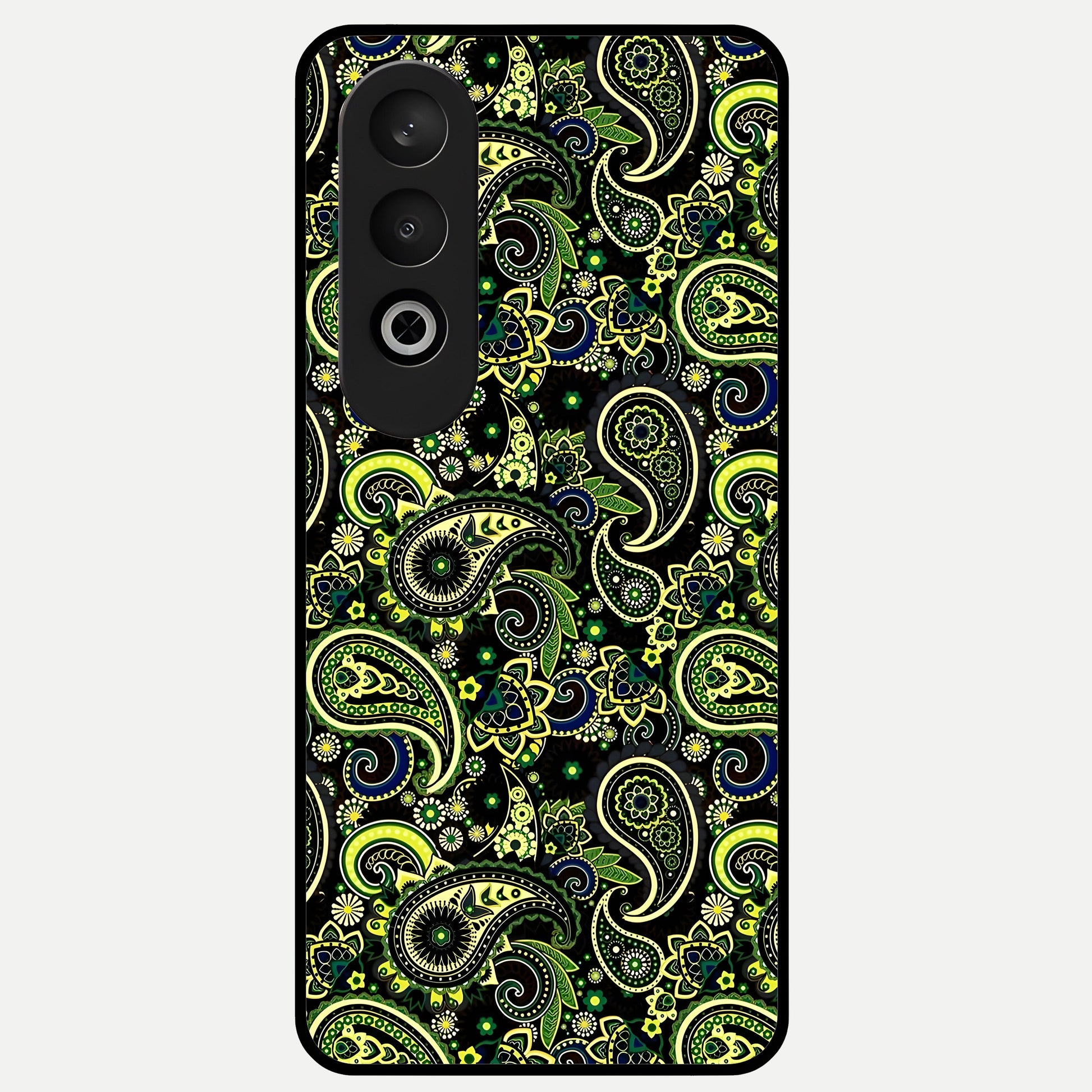  Green Lemon Glass Case For Oneplus Nord CE4 back cover – full design glossy printed glass finish