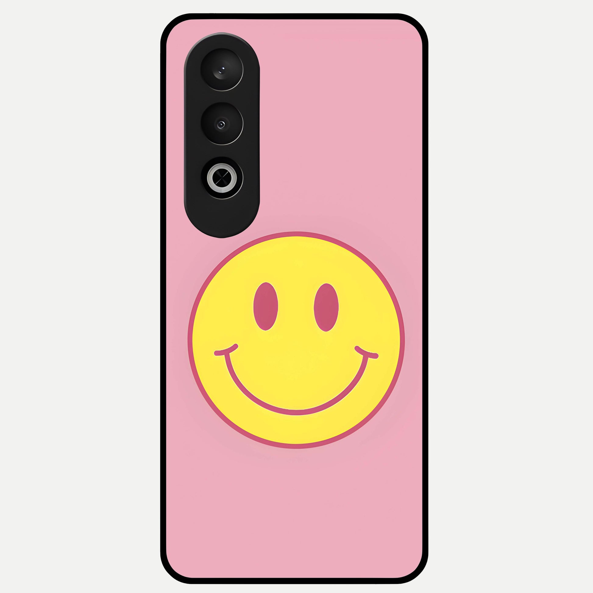  Happy Pink Mood Glass Case For Oneplus Nord CE4 back cover – full design glossy printed glass finish