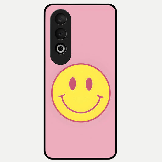  Happy Pink Mood Glass Case For Oneplus Nord CE4 back cover – full design glossy printed glass finish