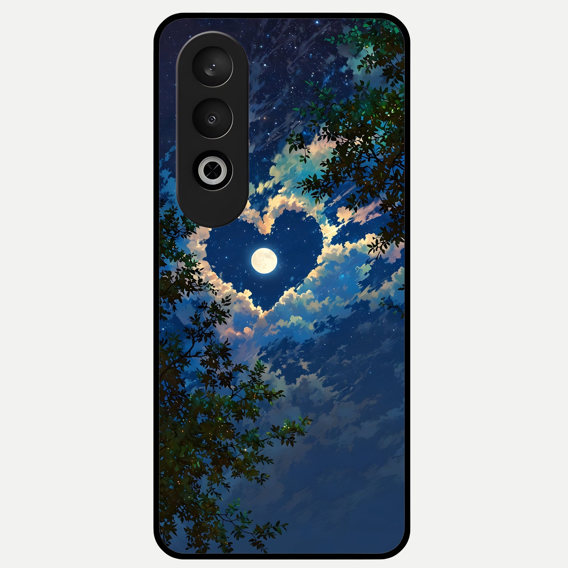  Heart With Moon Sky Glass Case For Oneplus Nord CE4 back cover – full design glossy printed glass finish