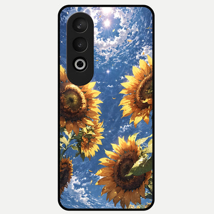  Heavenly Sunflower Rise Glass Case For Oneplus Nord CE4 back cover – full design glossy printed glass finish