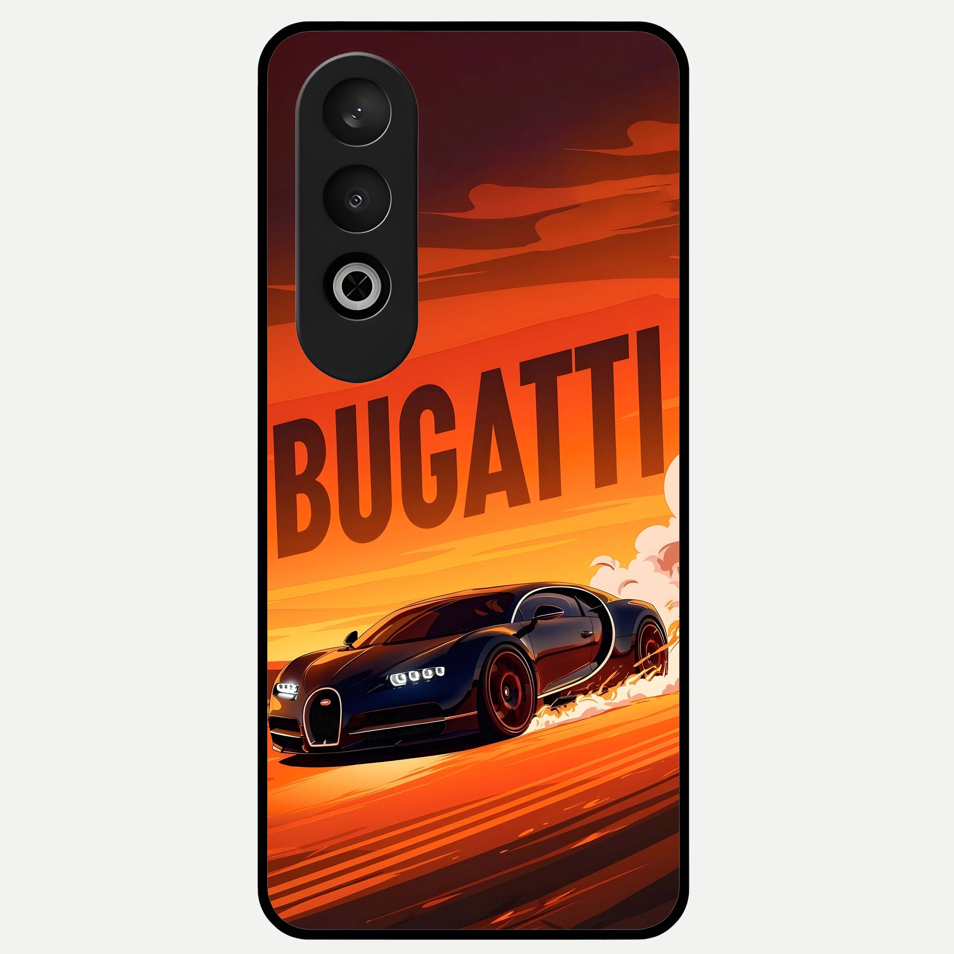  Inferno Bugatti Storm Glass Case For Oneplus Nord CE4 back cover – full design glossy printed glass finish