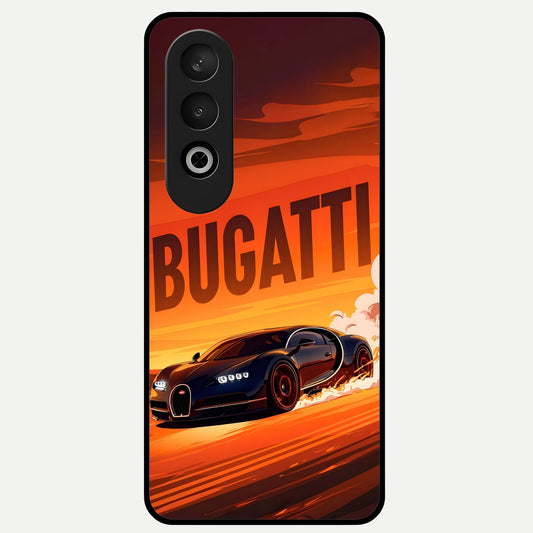  Inferno Bugatti Storm Glass Case For Oneplus Nord CE4 back cover – full design glossy printed glass finish