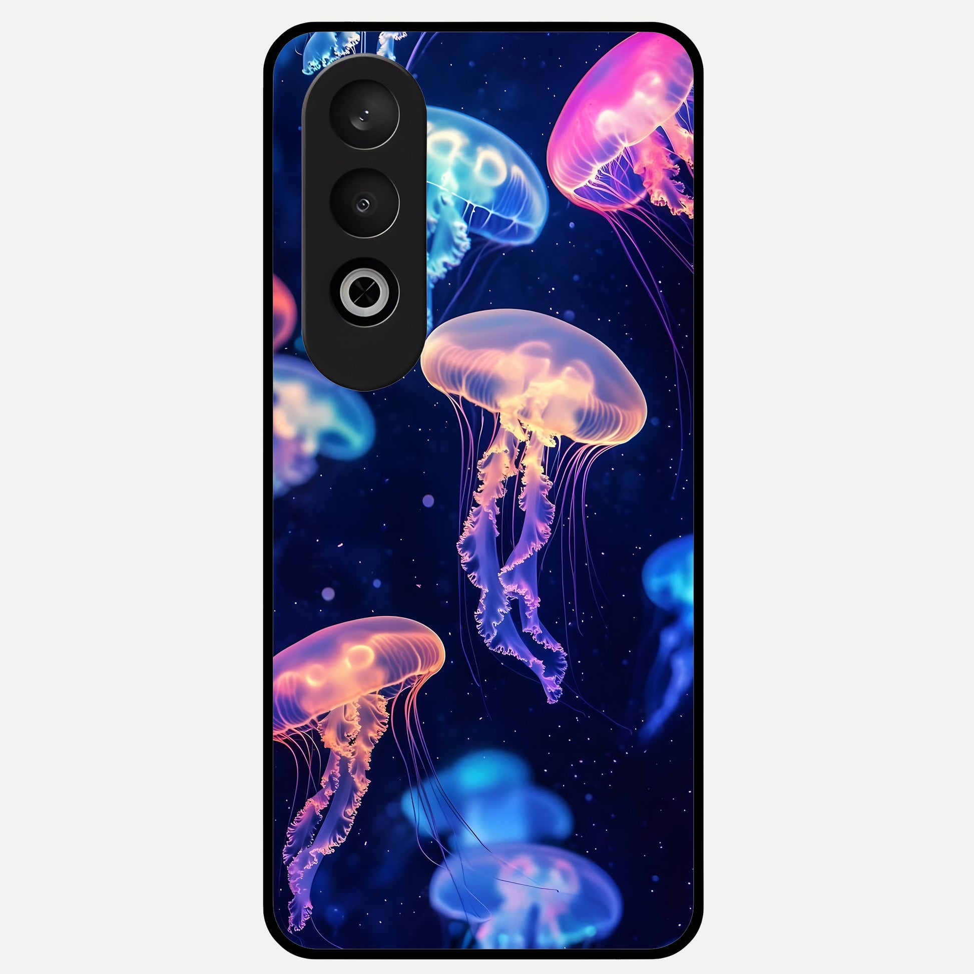  Jellyfish Pattern Glass Case For Oneplus Nord CE4 back cover – full design glossy printed glass finish
