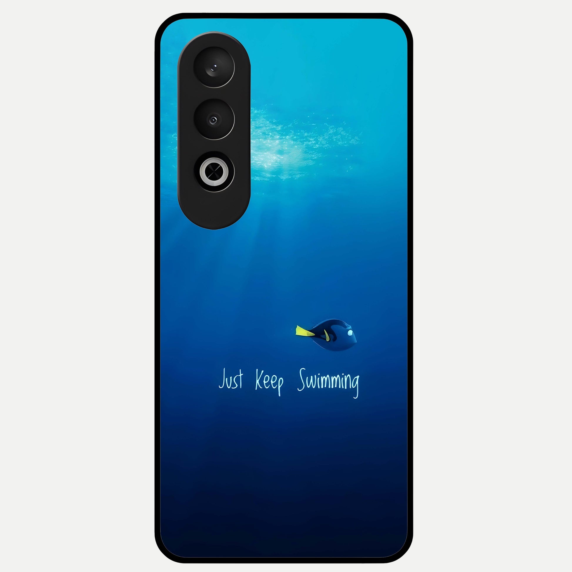  Just Keep Swimming Glass Case For Oneplus Nord CE4 back cover – full design glossy printed glass finish