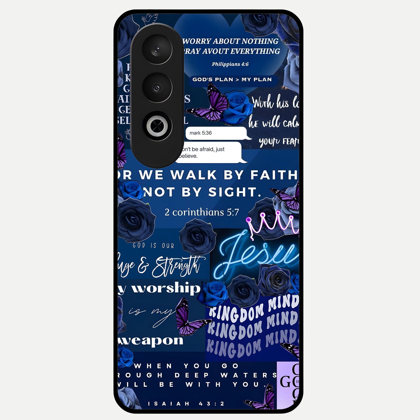  Kingdom Faith Glow Glass Case For Oneplus Nord CE4 back cover – full design glossy printed glass finish