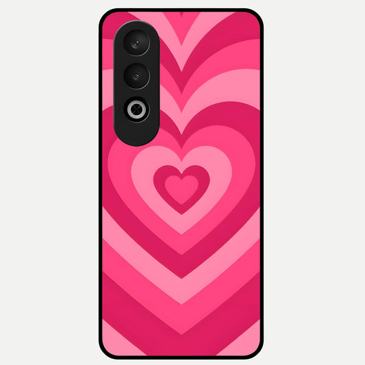  Layered Love Hearts Glass Case For Oneplus Nord CE4 back cover – full design glossy printed glass finish