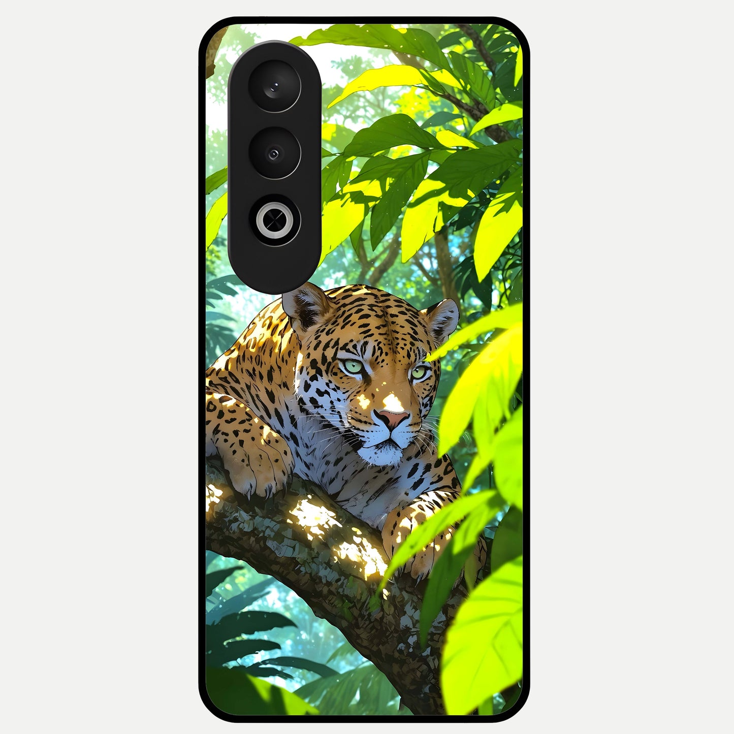  Leopard in Jungle Glass Case For Oneplus Nord CE4 back cover – full design glossy printed glass finish