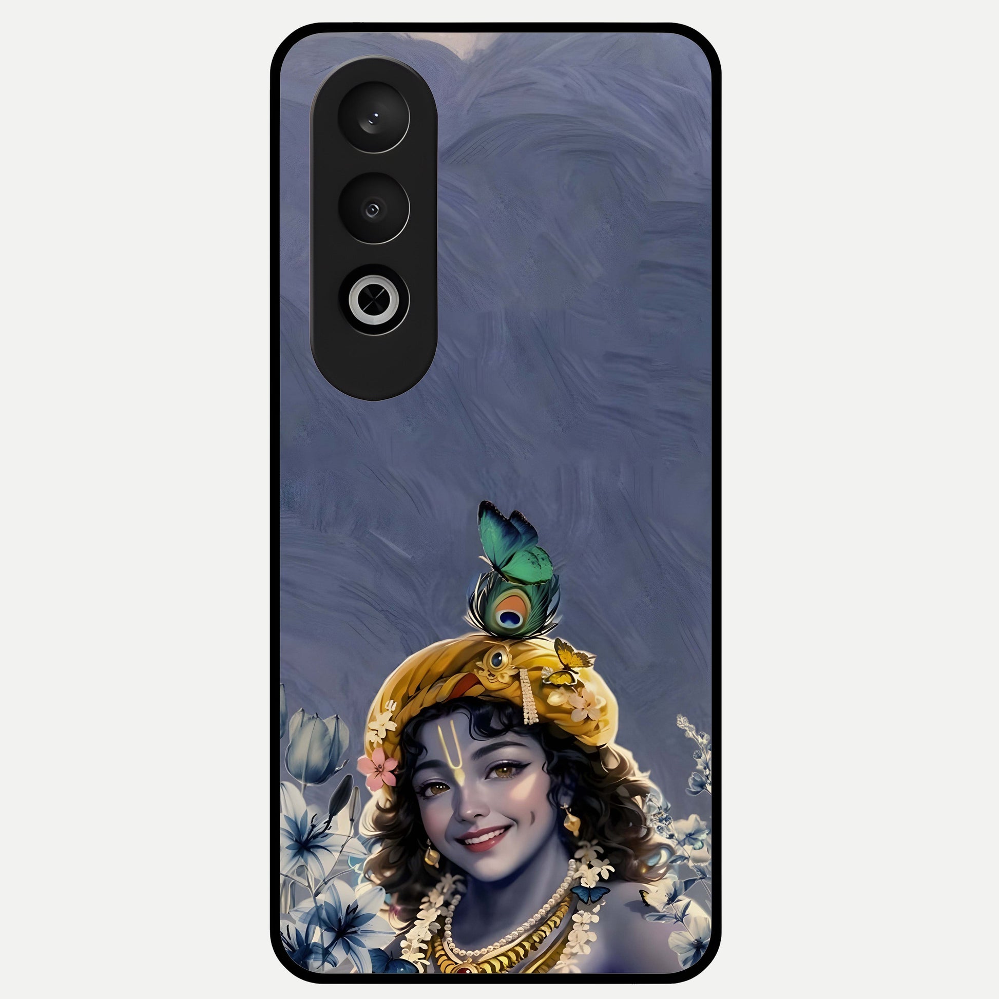  Lord Krishna Glass Case For Oneplus Nord CE4 back cover – full design glossy printed glass finish