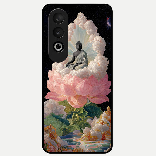  Lotus Divine Peace Glass Case For Oneplus Nord CE4 back cover – full design glossy printed glass finish