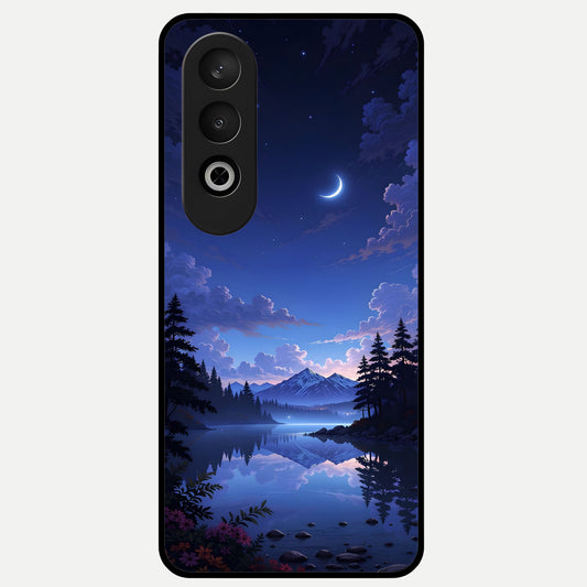  Midnight Lake Peace Glass Case For Oneplus Nord CE4 back cover – full design glossy printed glass finish