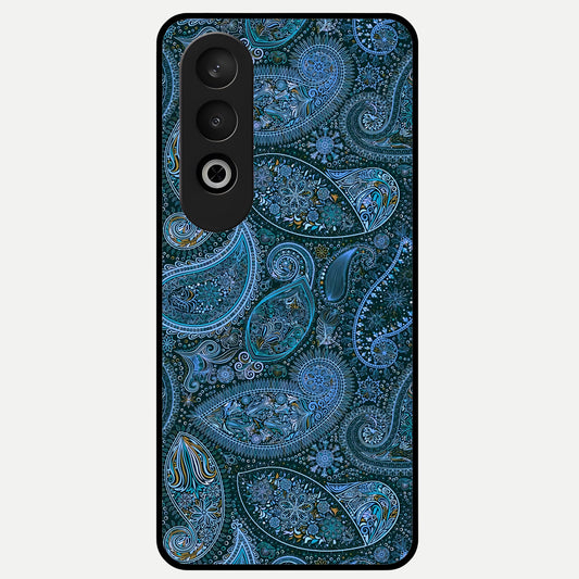  Midnight Paisley Glow Glass Case For Oneplus Nord CE4 back cover – full design glossy printed glass finish