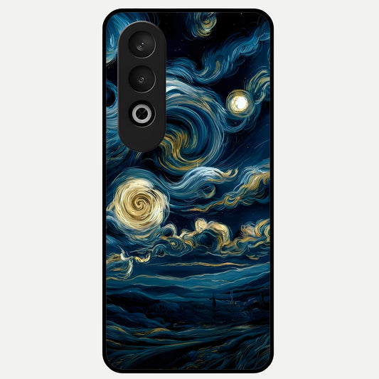  Midnight Sky Whirl Glass Case For Oneplus Nord CE4 back cover – full design glossy printed glass finish