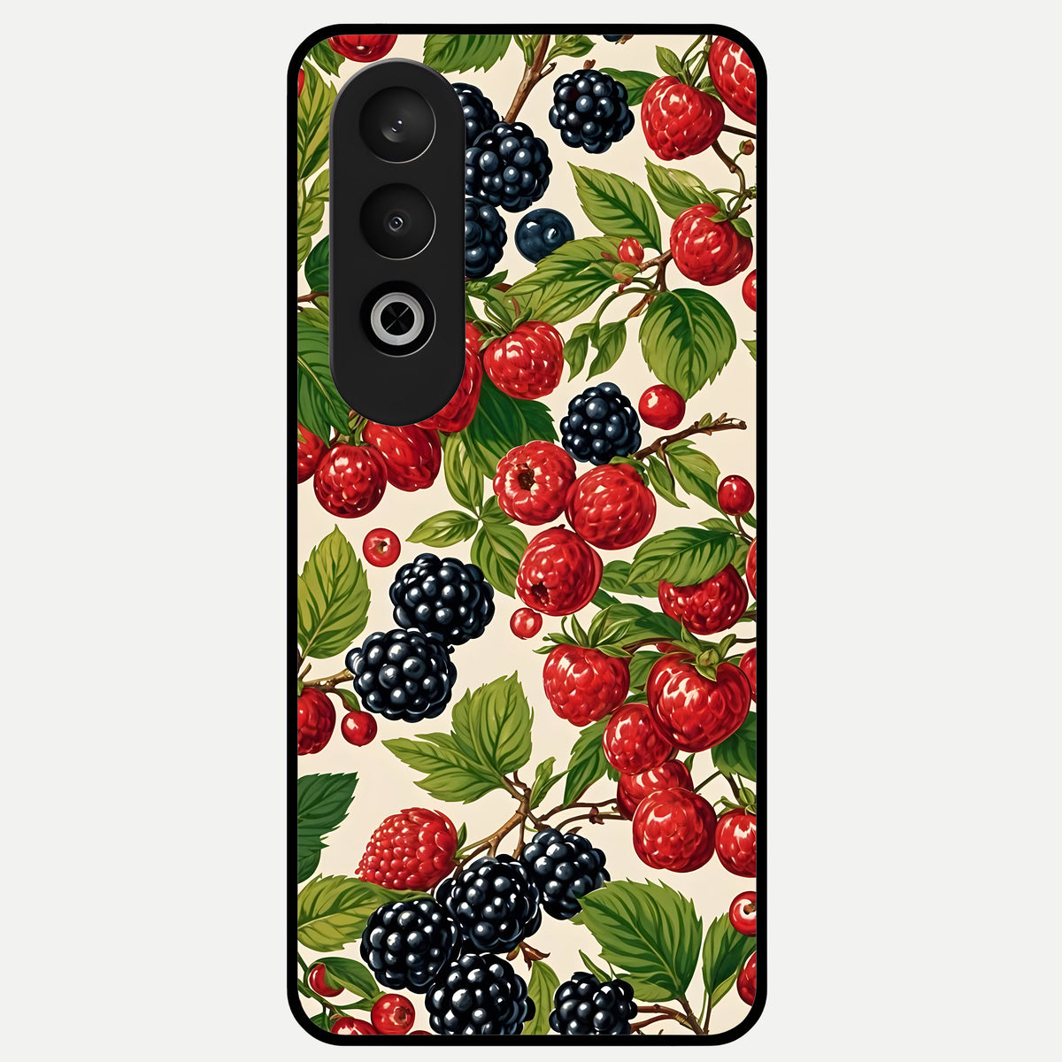  Mixed Berry Collage Glass Case For Oneplus Nord CE4 back cover – full design glossy printed glass finish