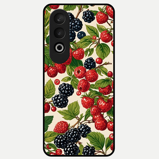  Mixed Berry Collage Glass Case For Oneplus Nord CE4 back cover – full design glossy printed glass finish