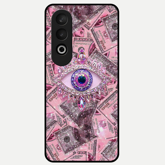  Money Eye Luxe Glass Case For Oneplus Nord CE4 back cover – full design glossy printed glass finish