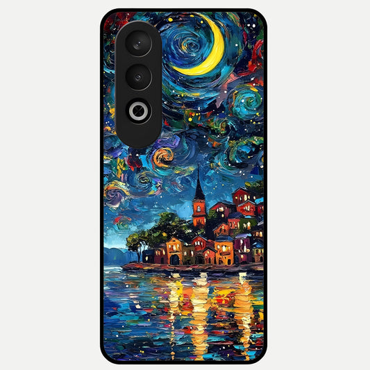 Moonlight Harbor Glow Glass Case For Oneplus Nord CE4 back cover – full design glossy printed glass finish