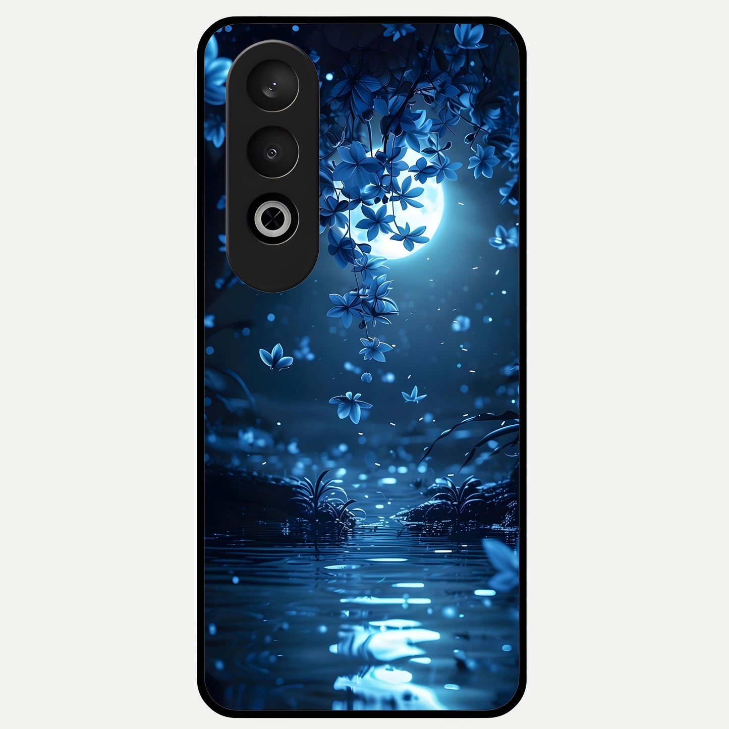  Moonlight Petal Dream Glass Case For Oneplus Nord CE4 back cover – full design glossy printed glass finish