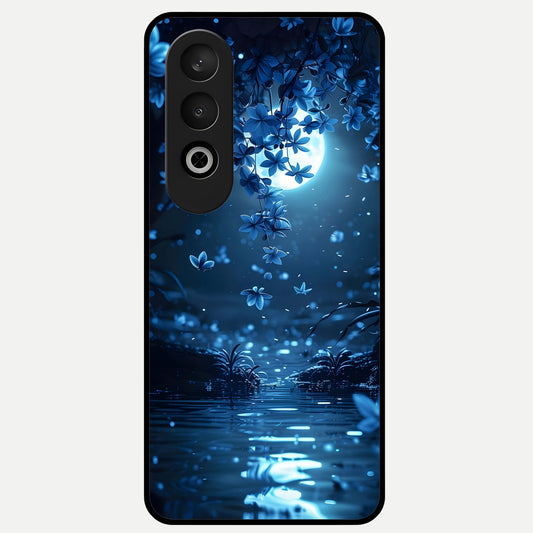  Moonlight Petal Dream Glass Case For Oneplus Nord CE4 back cover – full design glossy printed glass finish