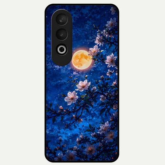  Moonlit Blossoms Night Glass Case For Oneplus Nord CE4 back cover – full design glossy printed glass finish