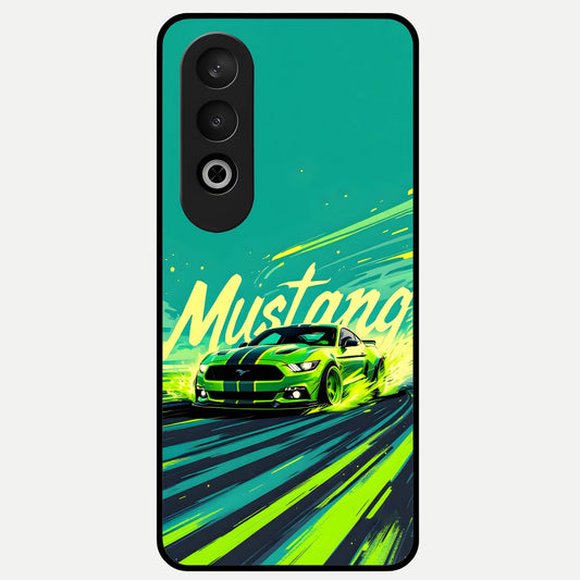  Mustang Bang Glass Case For Oneplus Nord CE4 back cover – full design glossy printed glass finish