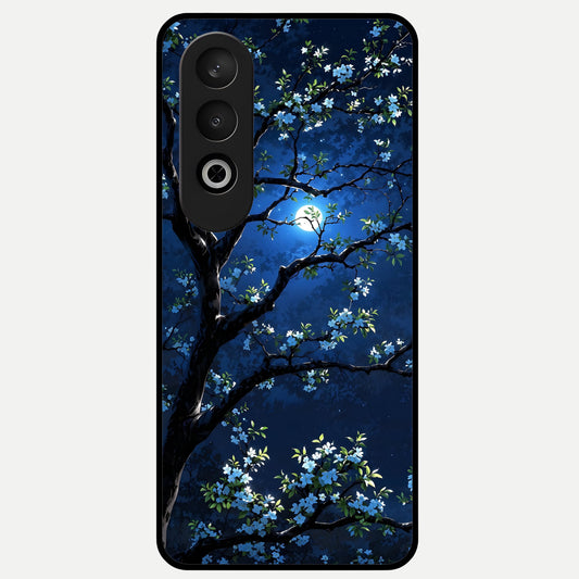  Mystic Floral Night Glass Case For Oneplus Nord CE4 back cover – full design glossy printed glass finish