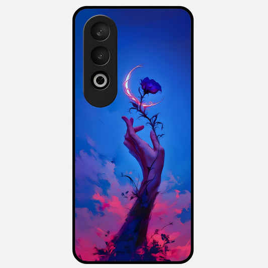  Mystic Hand Glass Case For Oneplus Nord CE4 back cover – full design glossy printed glass finish