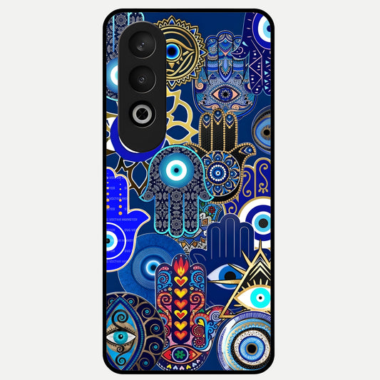  Mystic Palm Guard Glass Case For Oneplus Nord CE4 back cover – full design glossy printed glass finish