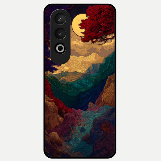  Mystic Valley Light Glass Case For Oneplus Nord CE4 back cover – full design glossy printed glass finish