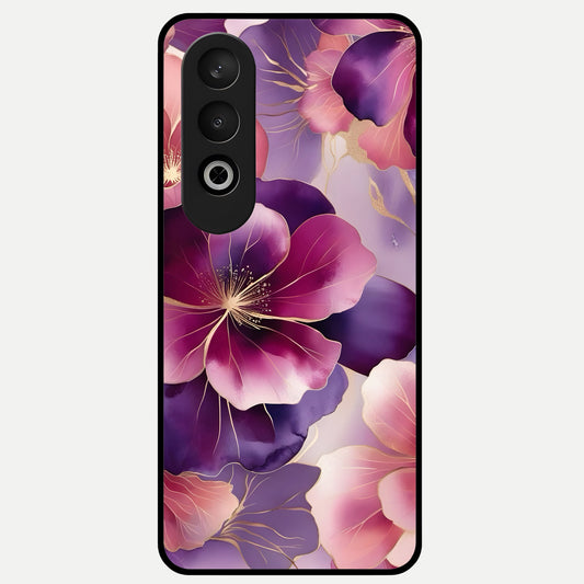  Pink Bouquet Florals Glass Case For Oneplus Nord CE4 back cover – full design glossy printed glass finish