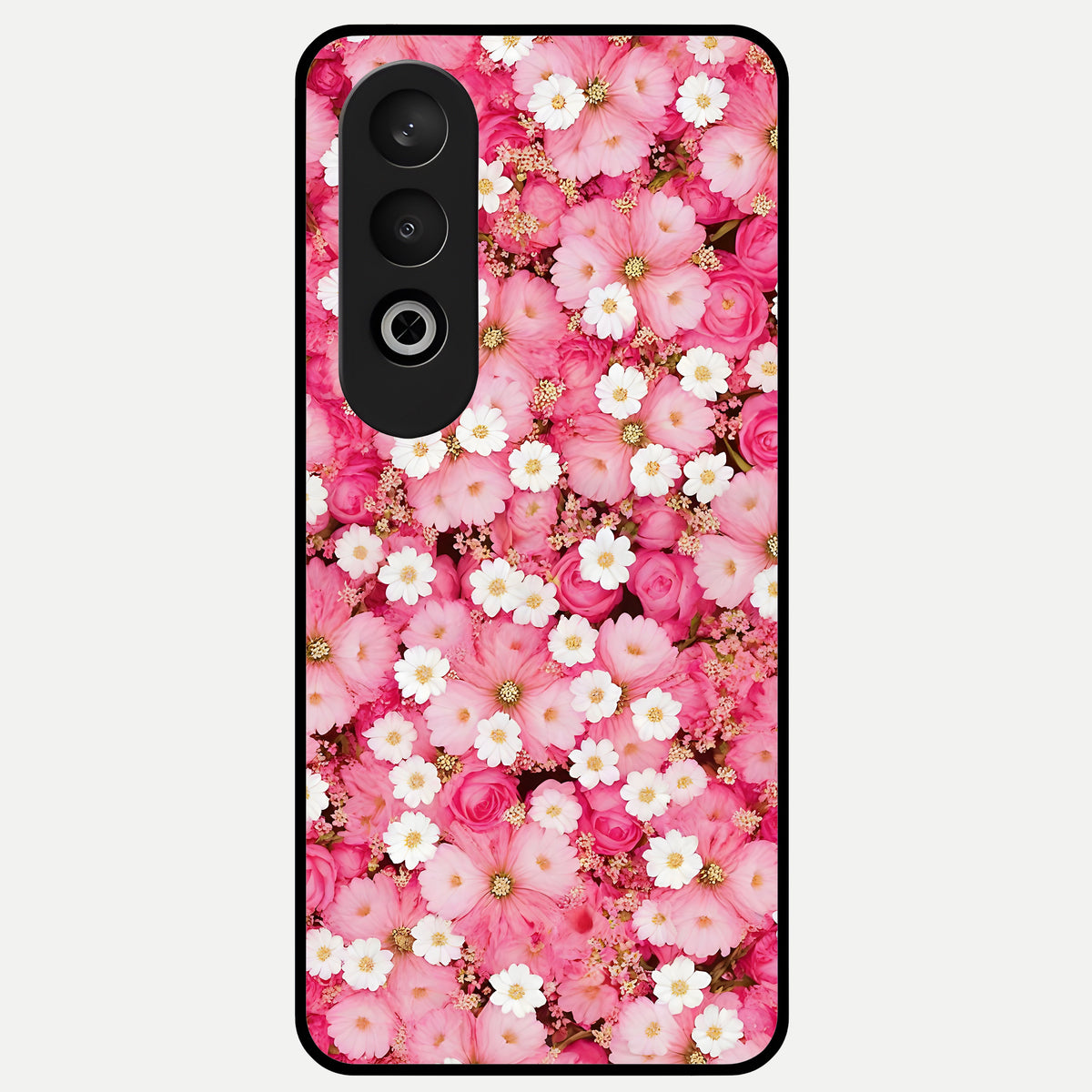 Pink Daisy Bliss Glass Case For Oneplus Nord CE4 back cover – full design glossy printed glass finish