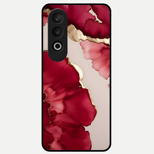  Pink And White Marble Glass Case For Oneplus Nord CE4 back cover – full design glossy printed glass finish